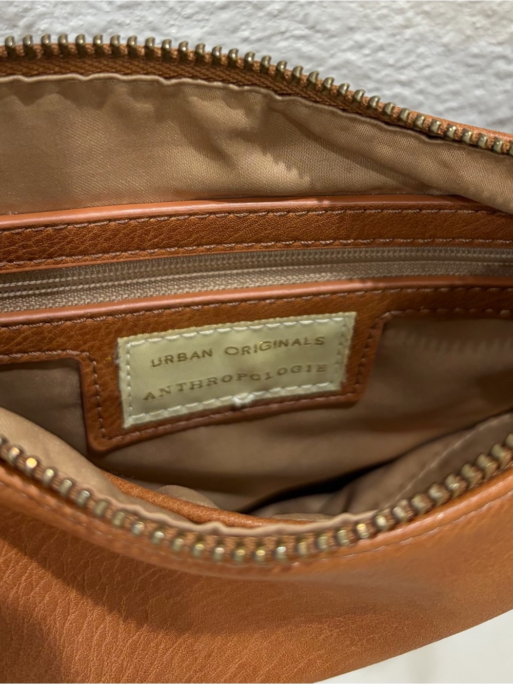 Urban Originals Tan Brown Crossbody Bag with Striped Strap - Picture 6 of 9